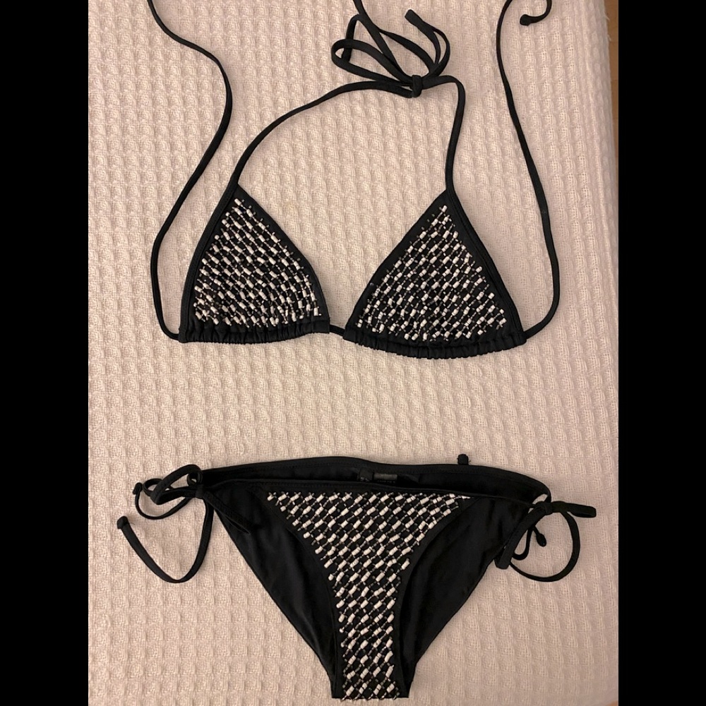 All Saints Sequin Beaded Bikini NEW